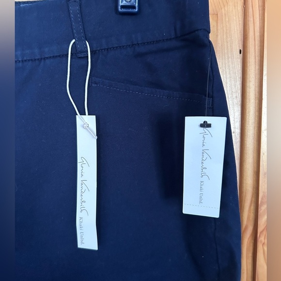 Gloria Vanderbilt Charlene Khaki Pants - Navy Blue - Size 18 Regular NWT - Picture 8 of 12